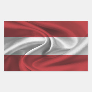 Oostenrijkse vlag rechthoekige sticker
