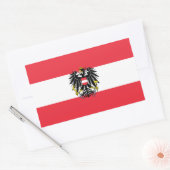 Oostenrijkse vlag rechthoekige sticker (Envelop)