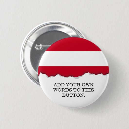 Oostenrijkse vlag ronde button 5,7 cm (Voorkant /achterkant)