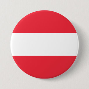 Oostenrijkse vlag ronde button 7,6 cm