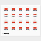 Oostenrijkse vlag ronde sticker (Vel)