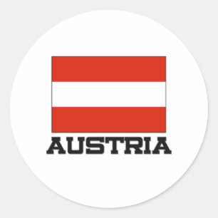 Oostenrijkse vlag ronde sticker