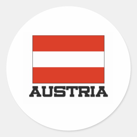 Oostenrijkse vlag ronde sticker (Voorkant)