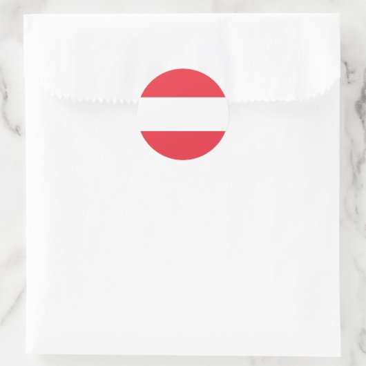 Oostenrijkse vlag ronde sticker (Tas)