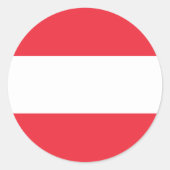 Oostenrijkse vlag ronde sticker (Voorkant)