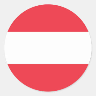 Oostenrijkse vlag ronde sticker