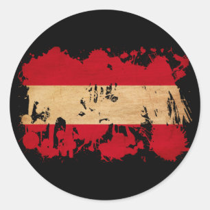 Oostenrijkse vlag ronde sticker
