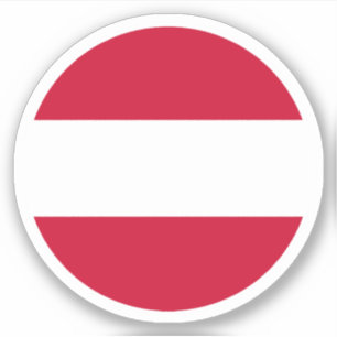Oostenrijkse Vlag Ronde Sticker