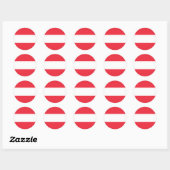 Oostenrijkse vlag ronde sticker (Vel)