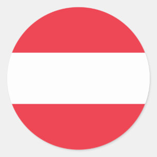 Oostenrijkse vlag ronde sticker