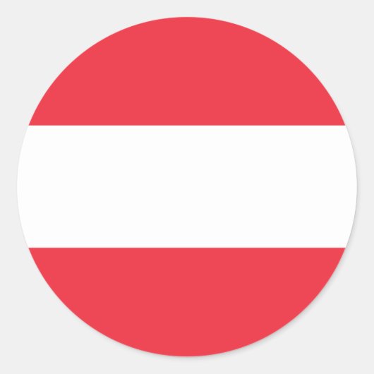 Oostenrijkse vlag ronde sticker (Voorkant)