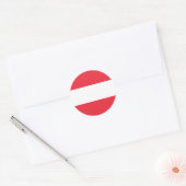 Oostenrijkse vlag ronde sticker (Envelop)