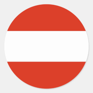 Oostenrijkse vlag ronde sticker