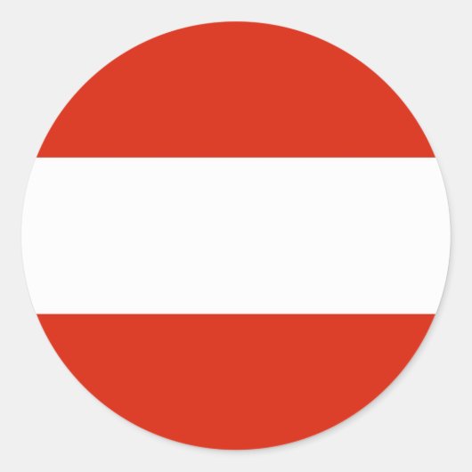 Oostenrijkse vlag ronde sticker (Voorkant)