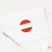 Oostenrijkse vlag ronde sticker (Envelop)