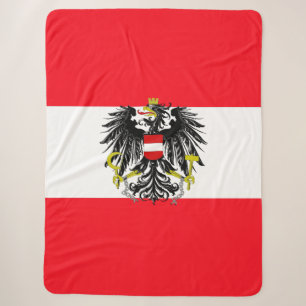 Oostenrijkse vlag sherpa deken