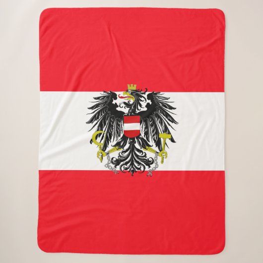 Oostenrijkse vlag sherpa deken (Voorkant)