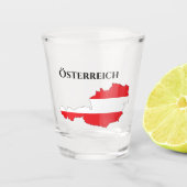 Oostenrijkse vlag shot glas (Voorkant)