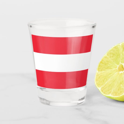 Oostenrijkse vlag shot glas (Voorkant)