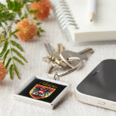 Oostenrijkse vlag sleutelhanger (Zijkant)