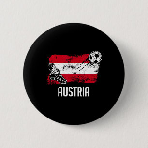 Oostenrijkse vlag trui Oostenrijks voetbalteam Oos Ronde Button 5,7 Cm