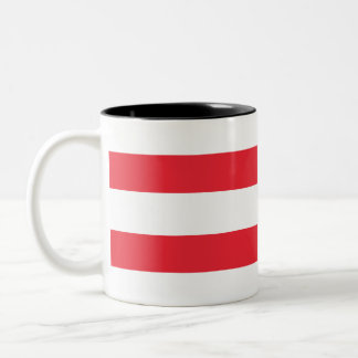 Oostenrijkse vlag tweekleurige koffiemok