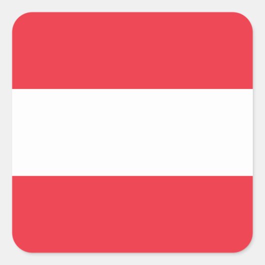 Oostenrijkse vlag vierkante sticker (Voorkant)