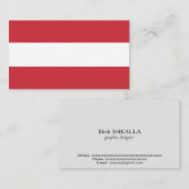 Oostenrijkse vlag visitekaartje (Voorkant / Achterkant)