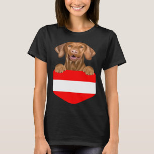 Oostenrijkse Vlag Vizsla-hond in zak T-shirt