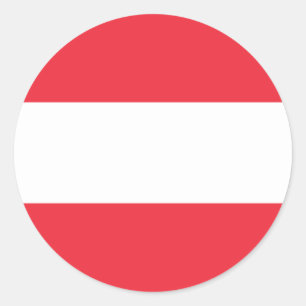 Oostenrijkse vlag, vlag van Oostenrijk Ronde Sticker