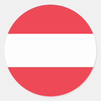 Oostenrijkse vlag, vlag van Oostenrijk Ronde Sticker