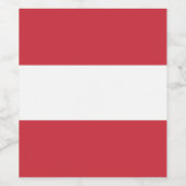 Oostenrijkse vlag wijn etiket (Enkel label)