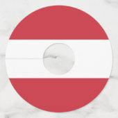 Oostenrijkse vlag wijnglaslabel (Voorkant)