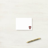 Oostenrijkse vlaggen na de aantekeningen post-it® notes (Op bureau)