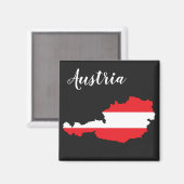 Oostenrijkse vlaggenkaart magneet (Voorkant / Achterkant)