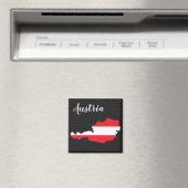 Oostenrijkse vlaggenkaart magneet (Insitu (Vaatwasser))