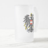 oostenrijkse wapenmunt matglas bierpul (Voorkant rechts)