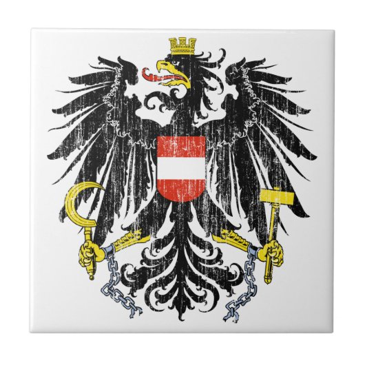oostenrijkse wapenmunt tegeltje (Voorkant)