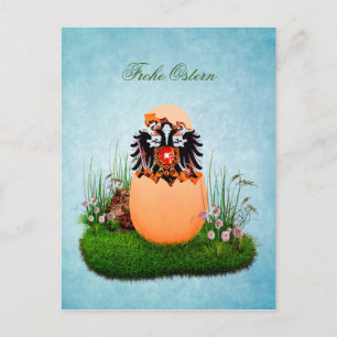 Oostenrijkse wapenschild "Frohe Ostern" Briefkaart