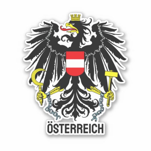 Oostenrijkse wapenschild sticker (Voorkant)