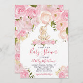 Ooster Bunny Baby shower Invitation Shower Kaart (Voorkant / Achterkant)