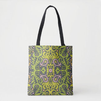 oosterpaisleversiering; decoratieve naadloze griep tote bag