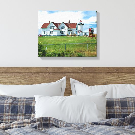 Oosterpunt Vuurtoren, MA verpakt Canvas (Insitu (Slaapkamer))