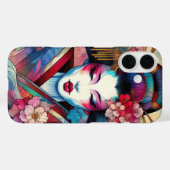 Oosters abstract Geisha sakura bloemen tattoo Case-Mate iPhone Case (Achterkant (horizontaal))