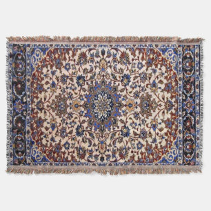 Oosters Antiek Perzisch Turks Blauw Tapijt Vloerkl Deken