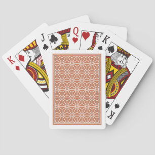 Oosters Beige Ensyucha Asanoha Japan Patroon Pokerkaarten