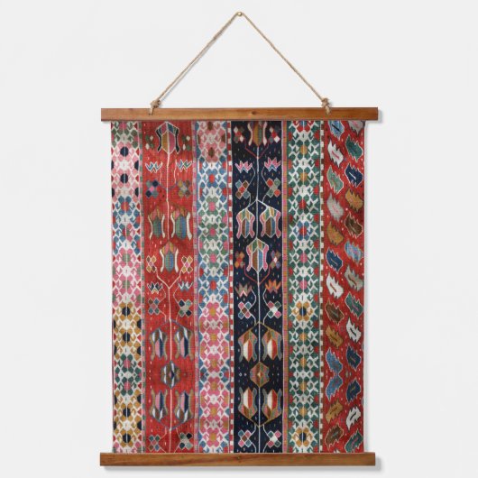 Oosters  Berry Rood Turks Kilim Tapijtmuur Hangend Wandkleed (Voorkant)