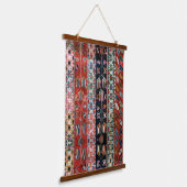 Oosters  Berry Rood Turks Kilim Tapijtmuur Hangend Wandkleed (Gebogen)