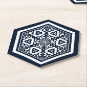 Oosters Blauw Ottomaans Turks Tracery Oosterse kun Kartonnen Onderzetters (Schuin)