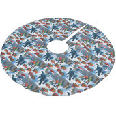 Oosters Blauwe Kat Zittend In Sneeuwkerst Pet Kerstboom Rok (Gekanteld)